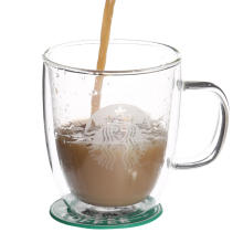 tasse de tasse en verre à double paroi pour le lait chaud